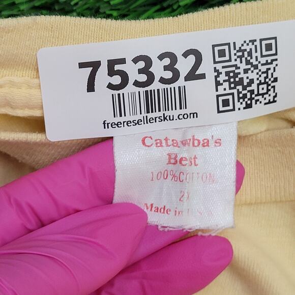 Vintage Daisy Flower Shirt Womens 2XL 25x29 Yellow - Picture 7 of 14